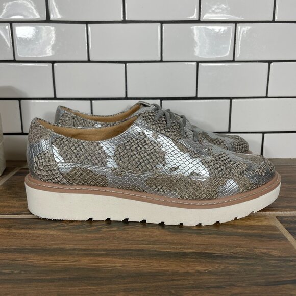 Naturalizer Emme Womens Size 6.5 Shoes Multicolor Snake Print Wedge Oxford - Picture 3 of 12